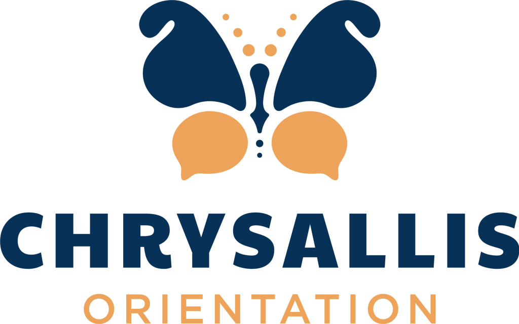 Logo Chrysallis Orientation scolaire Lorient Bleu et orange